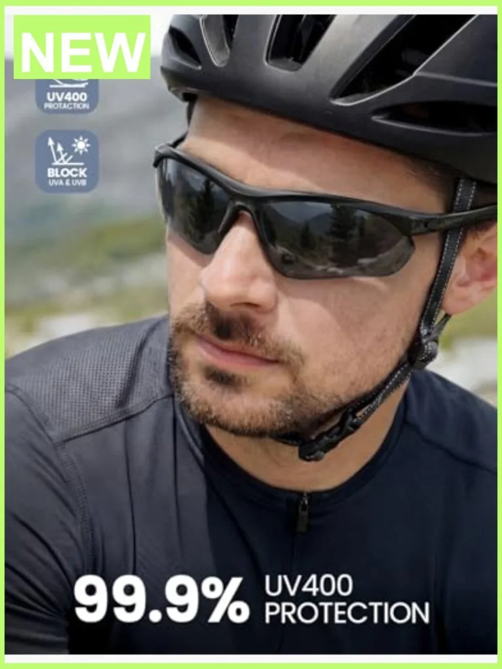 Polarized Sports Sunglasses UV400 Protection Running Cycling Baseball Driving